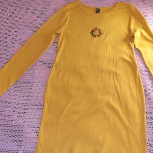 Wild Fable X-Large Yellow Long-sleeved sun dress